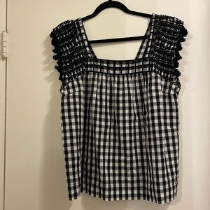 J Crew checkered top